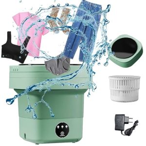 TOXIC Latest Mini Washing Machine Portable Folding Washing Machine Bucket Washer Single Person Use Mobile Foldable Washing & Spin Dry for Camping,Travel, Lightweight and Easy to Carry (0.8 KG NEW)